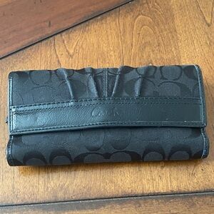 Coach Black Embossed Wallet
